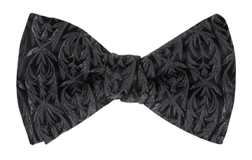 Mimi Fong Ivy Bow Tie in Black & Grey