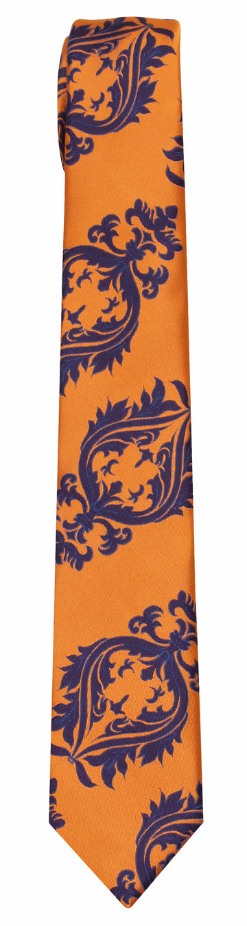 Mimi Fong Crest Tie in Orange