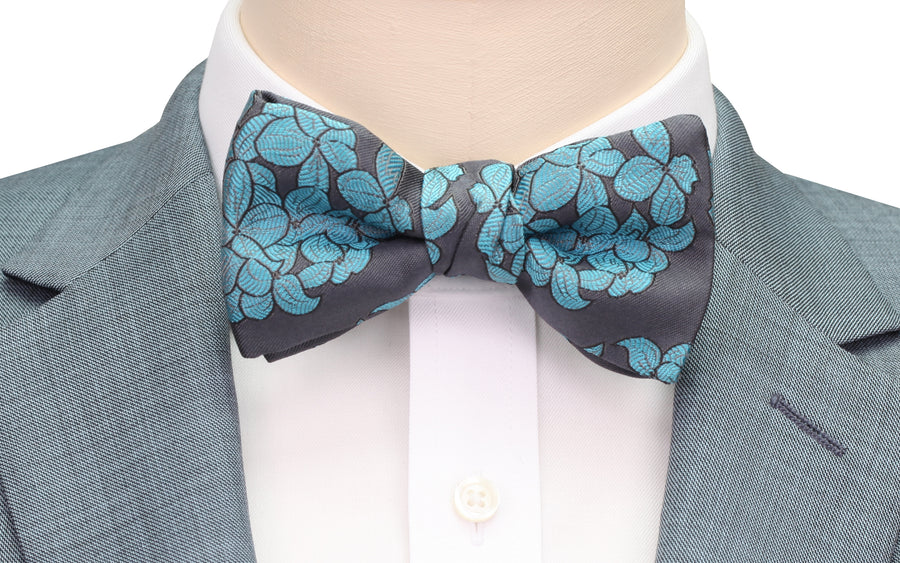 Mimi Fong Hydrangea Bow Tie in Aegean