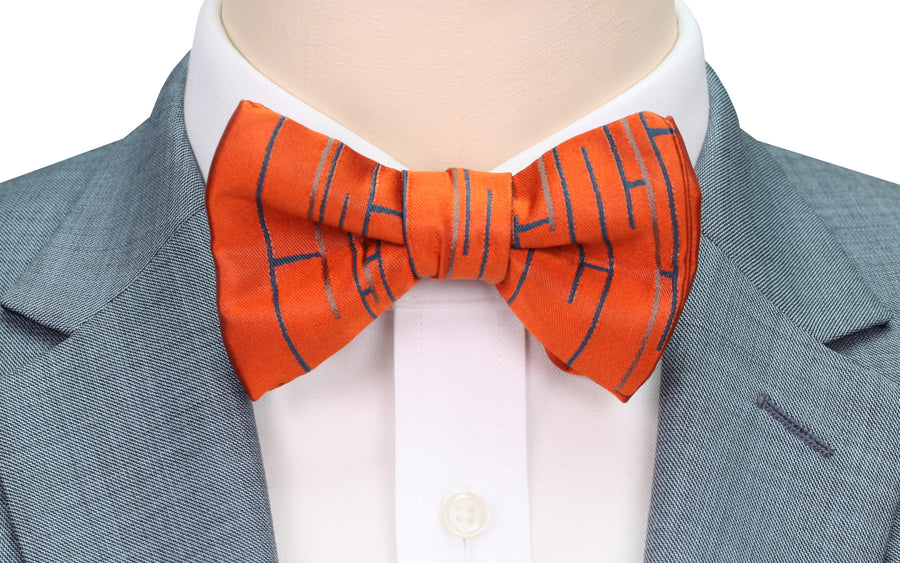 Mimi Fong Linked Bow Tie in Orange