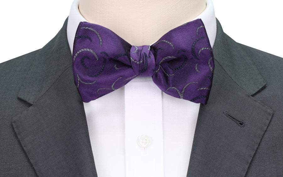 Mimi Fong Silhouette Bow Tie in Aubergine