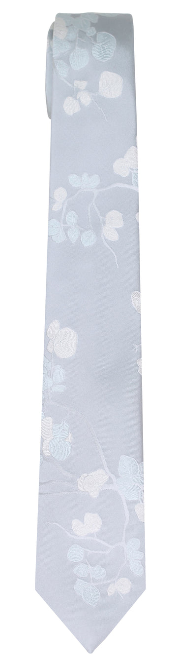 Mimi Fong Bougainvillea Tie in Cloud