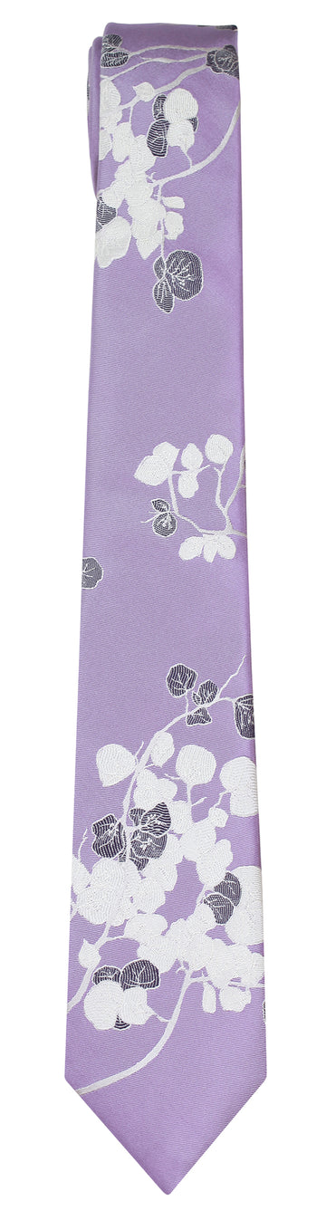 Mimi Fong Bougainvillea Tie in Lavender