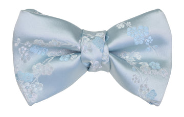 Mimi Fong Cherry Blossom Bow Tie in Light Blue