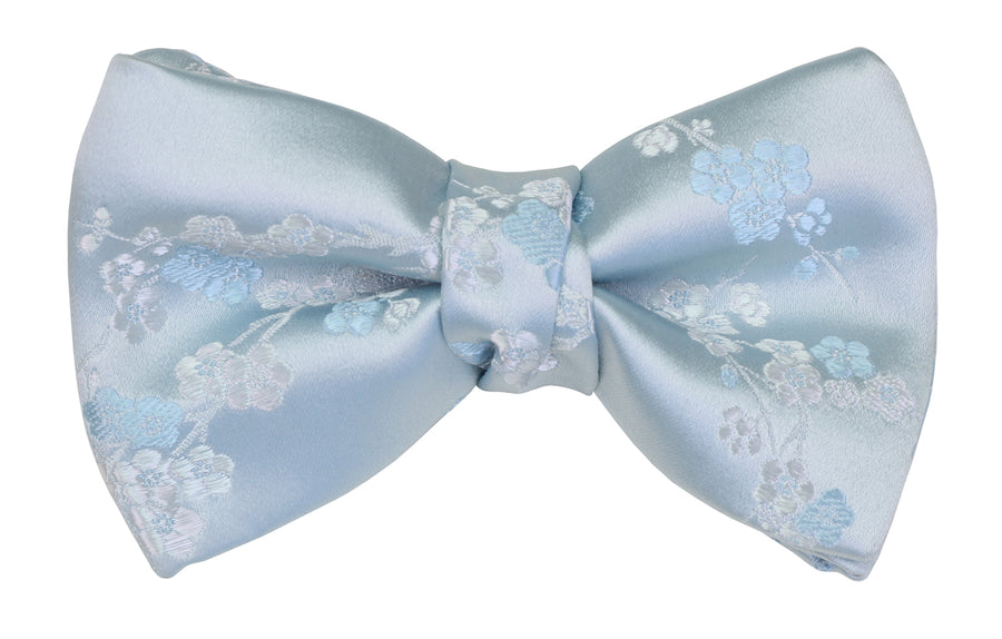 Mimi Fong Cherry Blossom Bow Tie in Light Blue