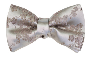 Mimi Fong Cherry Blossom Bow Tie in Pewter