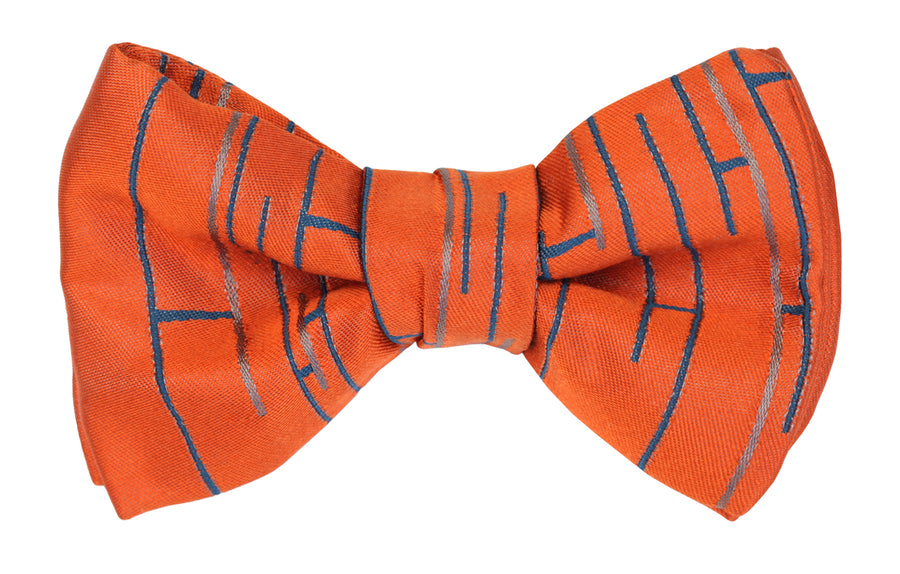 Mimi Fong Linked Bow Tie in Orange