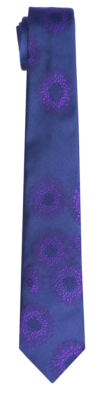 Mimi Fong Buttons Tie in Royal