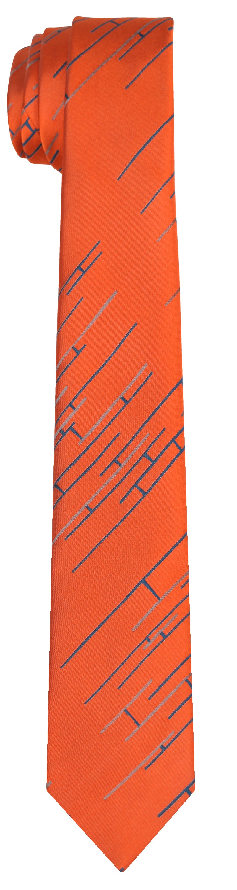 Mimi Fong Linked Tie in Orange