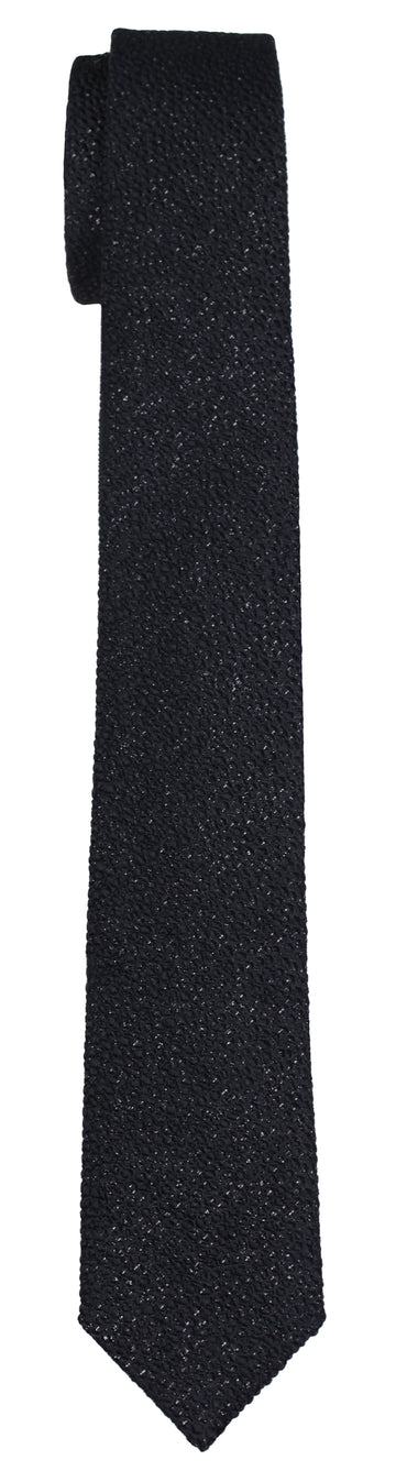 Mimi Fong Lurex Brocade Tie in Black