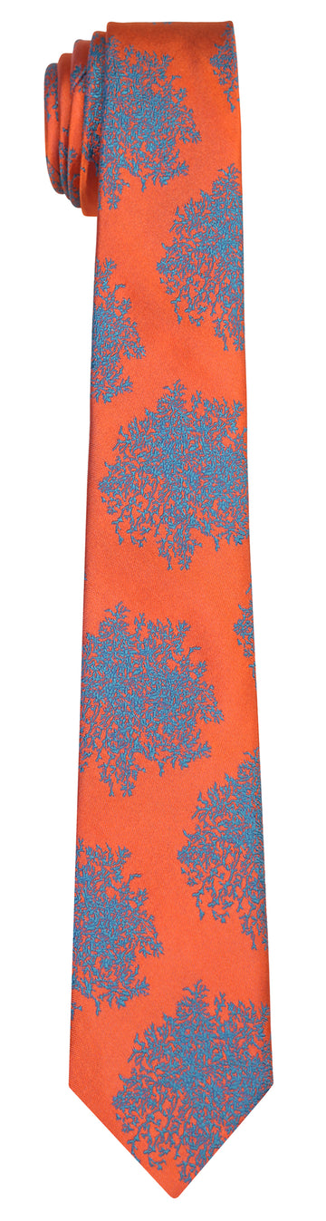 Mimi Fong Moss Tie in Orange