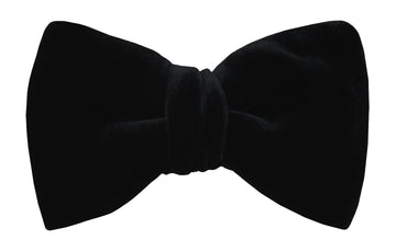 Mimi Fong Velvet Bow Tie in Black