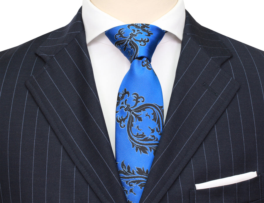 Mimi Fong Crest Tie in Royal