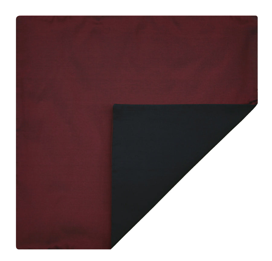 Mimi Fong Reversible Silk Pocket Square in Amaryllis & Black
