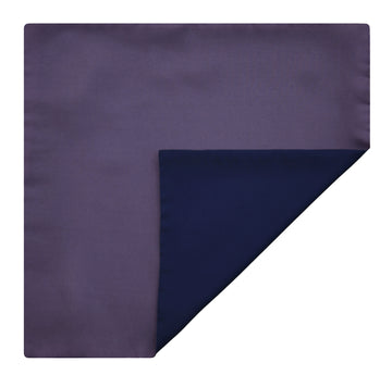 Mimi Fong Reversible Silk Pocket Square in Lavender & Navy