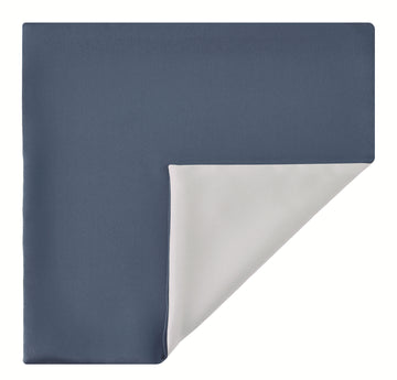 Mimi Fong Reversible Silk Pocket Square in Slate & White