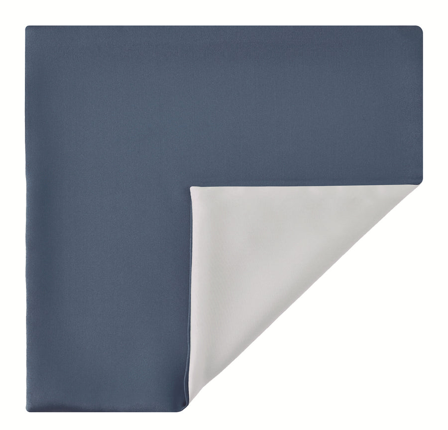 Mimi Fong Reversible Silk Pocket Square in Slate & White
