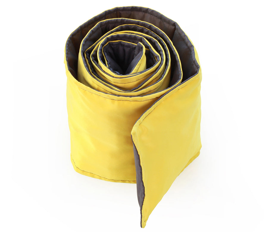 Mimi Fong Puffed Silk Uniscarf in Yellow & Grey