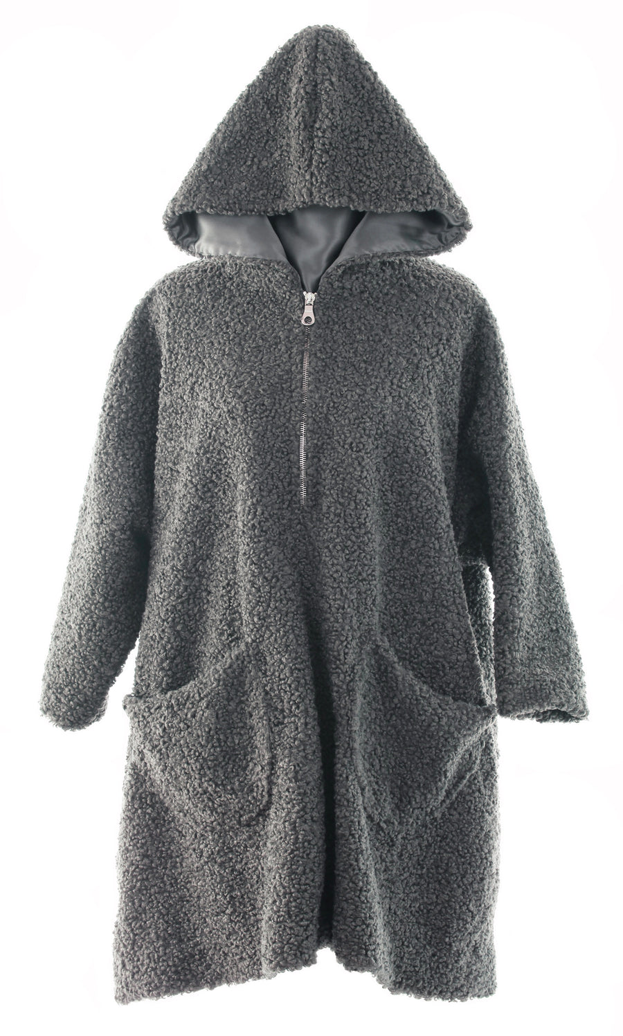 Mimi Fong Poodle Hoodie Jacket in Charcoal