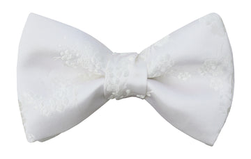 Mimi Fong Cherry Blossom Bow Tie in White