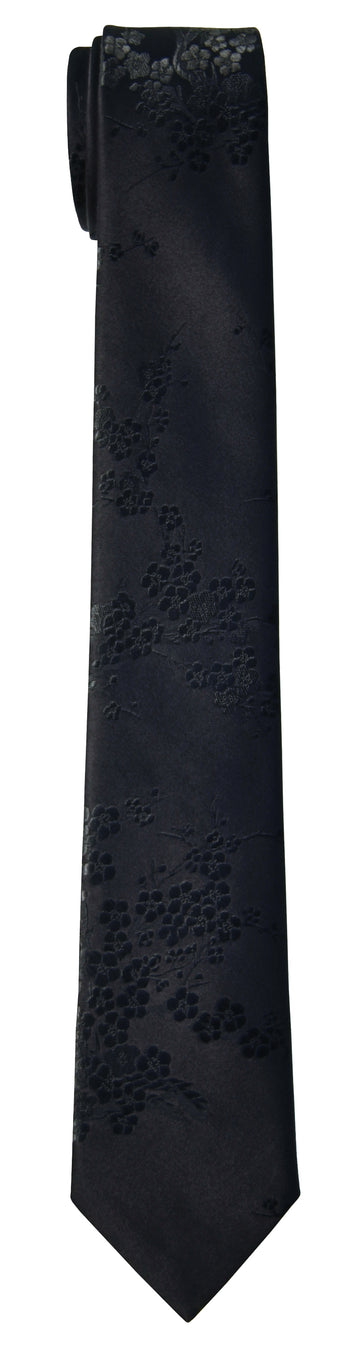 Mimi Fong Cherry Blossom Tie in Black