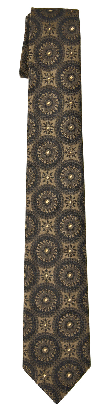 Mimi Fong Coin Tie in Black & Gold