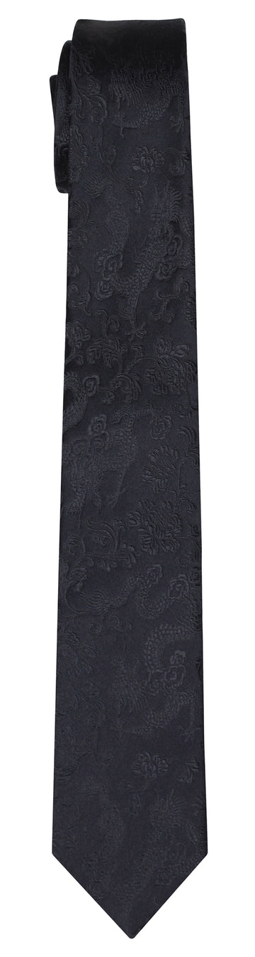Mimi Fong Dragon Tie in Black