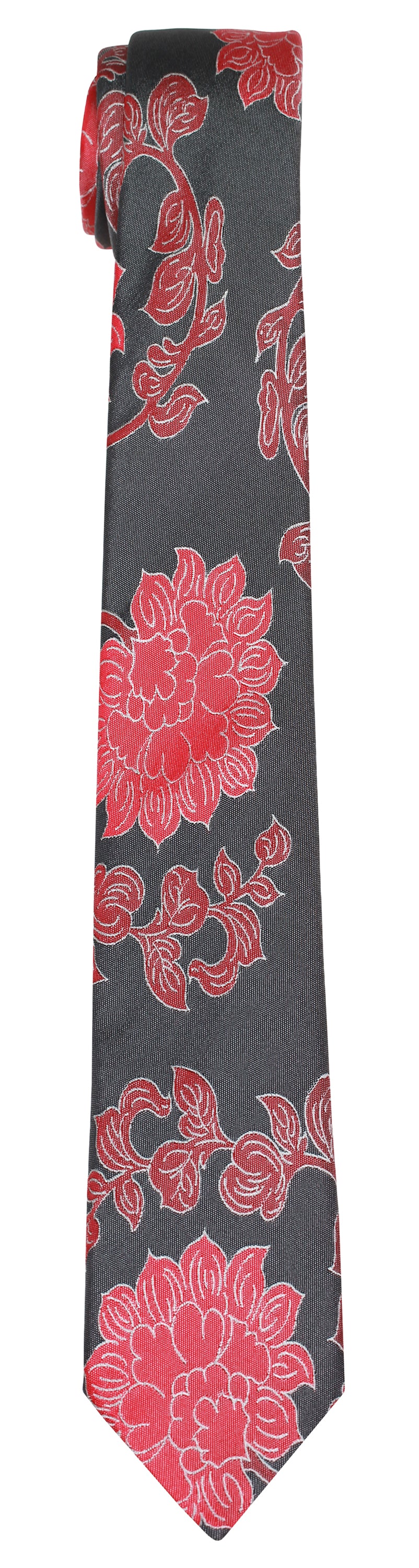 Mimi Fong Lotus Tie in Charcoal