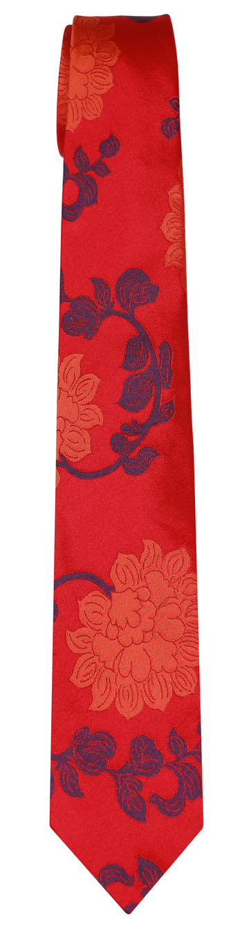 Mimi Fong Lotus Tie in Red