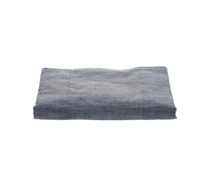 Mimi Fong Reversible Unibag in Grey Denim & Striped Seersucker Folded